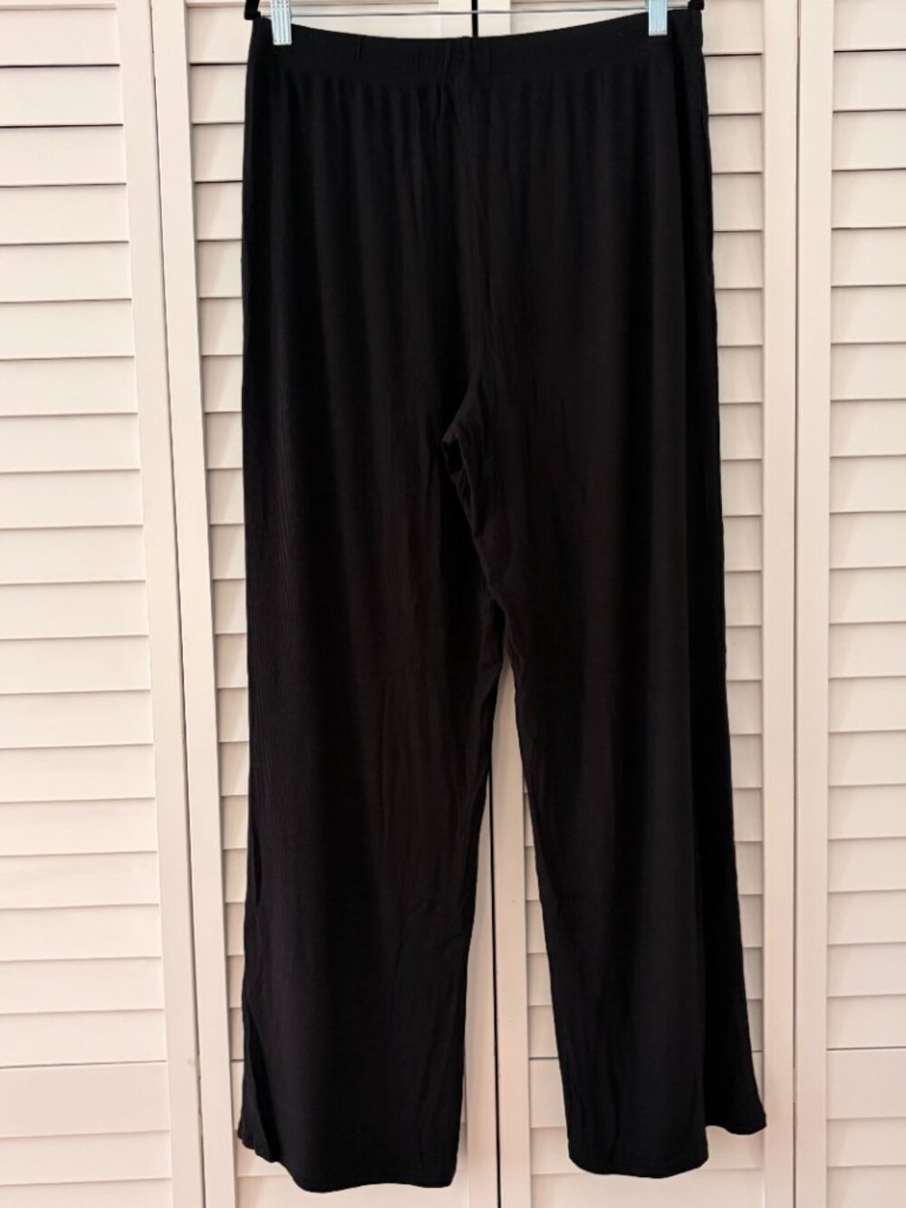 Skims Soft Lounge Loose Pant - Black, ribbed